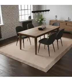 Alfombra vinilica de Tejido Trenzado de Alta Gama Lavable Antideslizante Alfombra Resistentes para Salon Cocina baño Pasillo